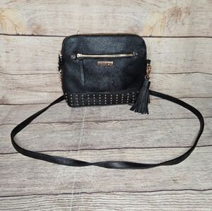 Steve Madden Madden Girl Black Gold Studded Chain Crossbody Bag